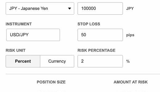 ポジションサイズ計算機